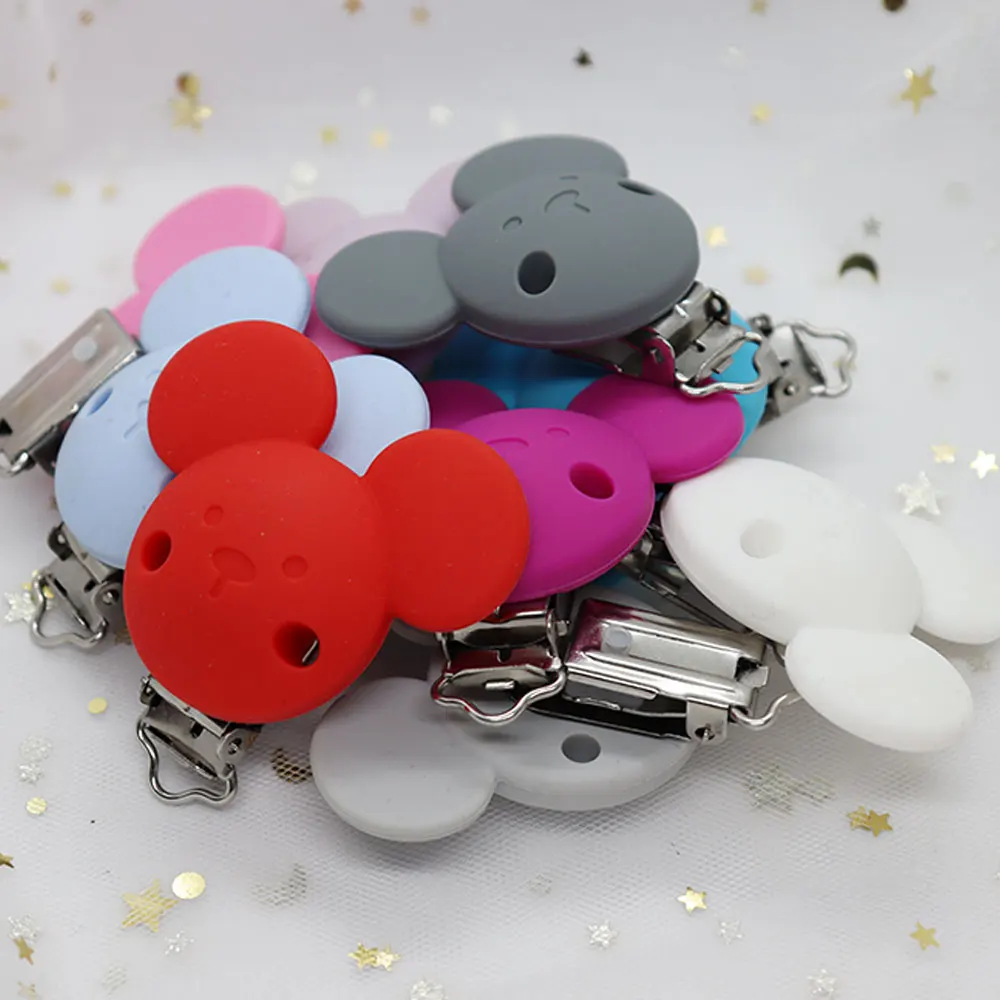 3 шт. Мышь Детские Pacifer зажимы Perle силиконовый Прорезыватель для зубов своими
