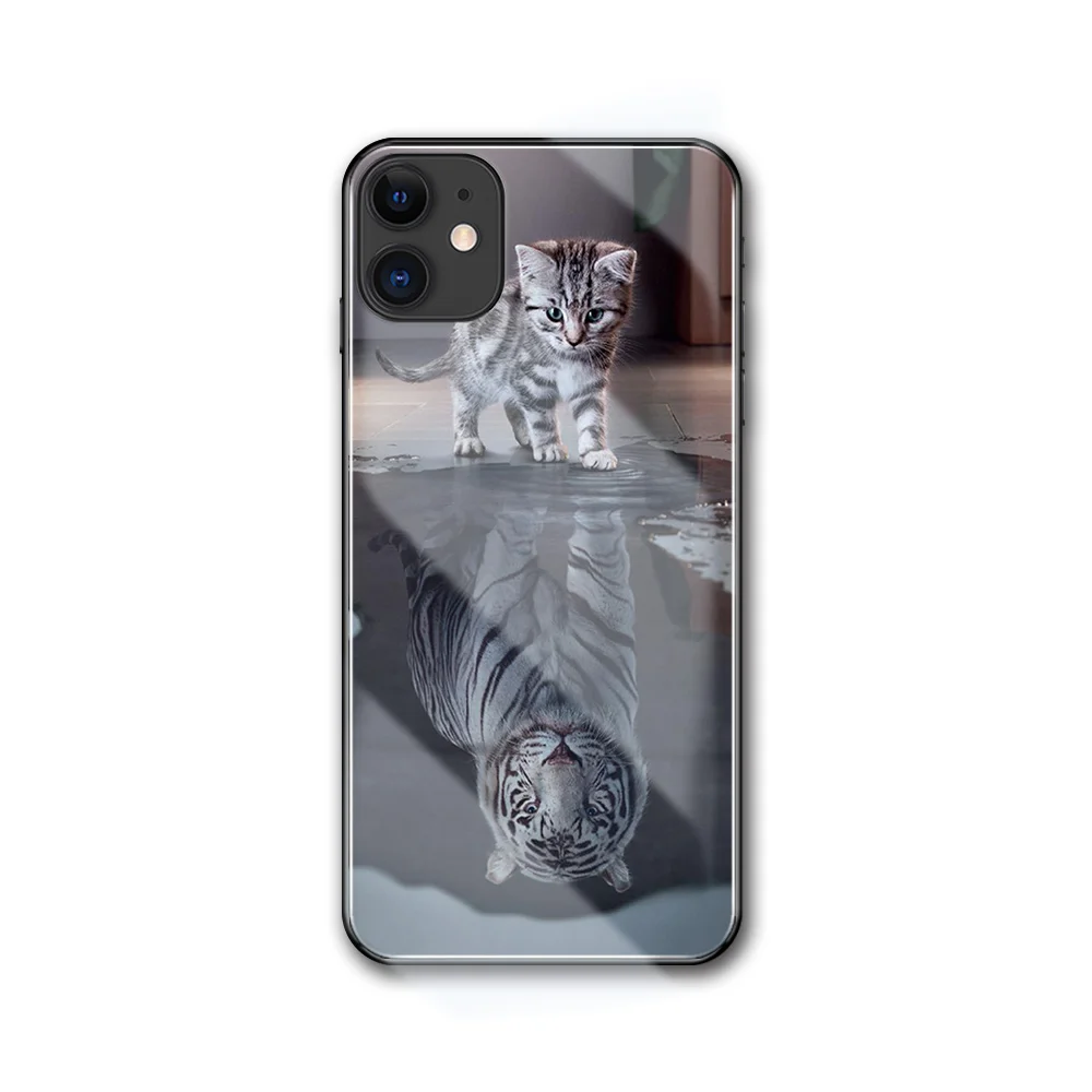01928 FinderCase XS MAX чехол для закаленное стекло для iPhone Радуга закат Кошка Луна iPhone XR MAX 6 6 S 8 7 plus X - Цвет: 01928