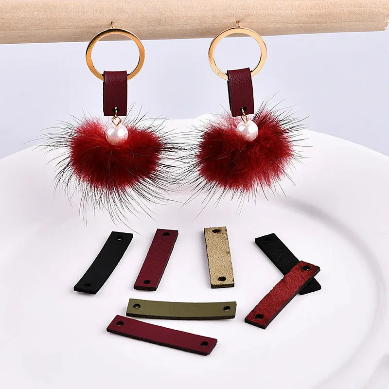 Корейская кожаная прямоугольная лента с двойным отверстием аксессуары для