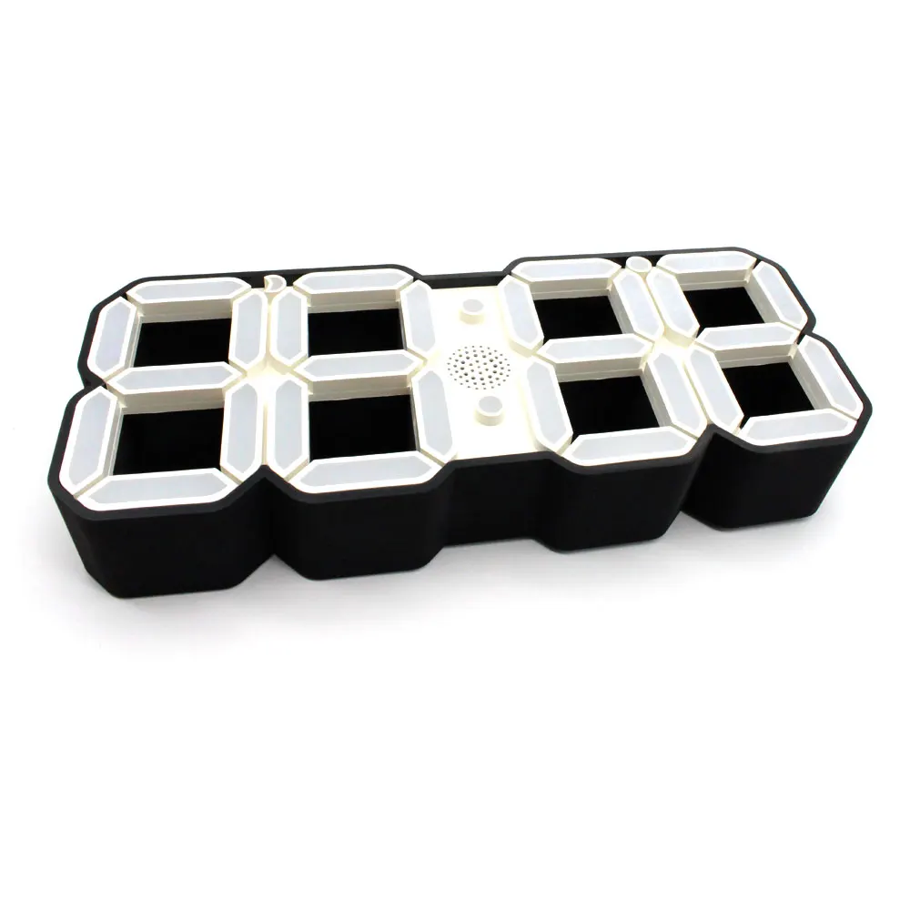 1set 3d led digital alarm clock multi function electronic wall alarm clock 3 adjustable brightness for home office desk free global shipping