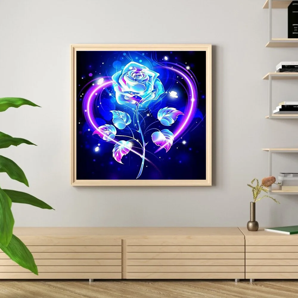 5D алмазная живопись сделай сам роза цветок и бабочка полная вышивка Алмазная