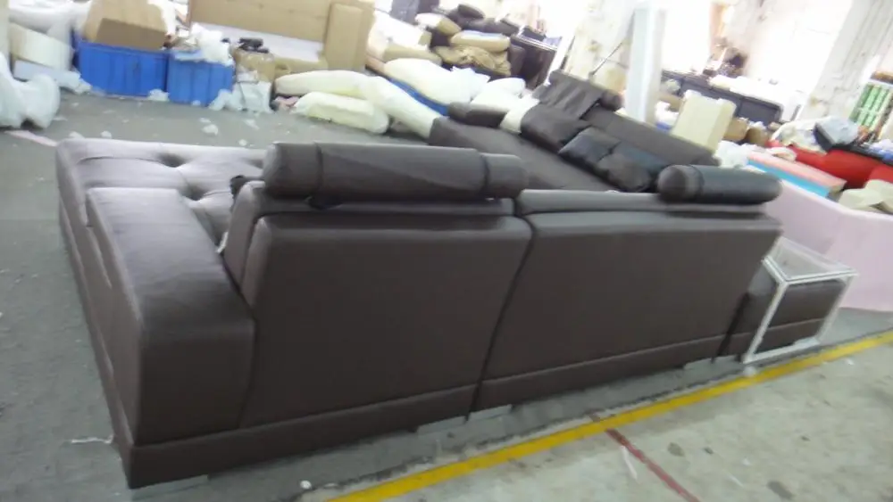 Секционный диван из натуральной кожи для гостиной | Мебель