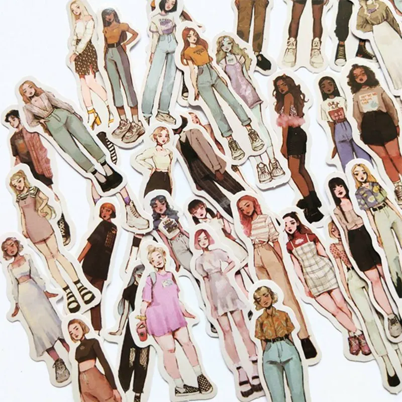 

40pcs/pack New Women Girls Stationery Stickers Handbook Stickers DIY Craft Photo Albums Sticker/Scrapbooking Stickers