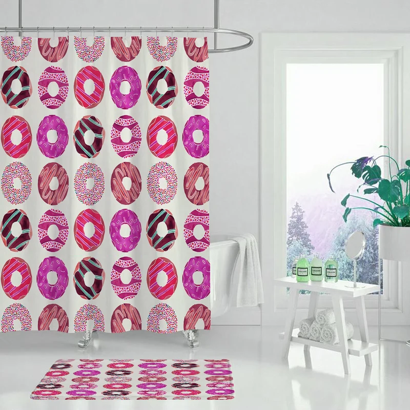 Полосатая душевая занавеска в стиле ретро текстурный комплект для украшения