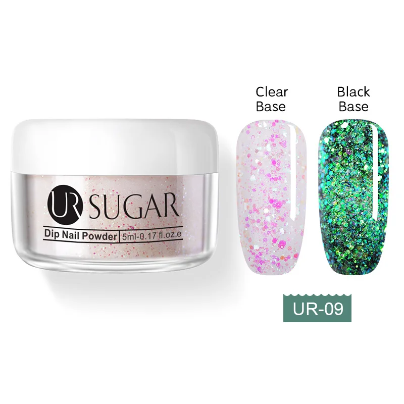 5ml Ur Sugar 5/30 мл Хамелеон погружения порошки без лампы для лечения голографический Блестящий градиент вышит французский естественной сухости ногтей маникюр - Цвет: 5ml
