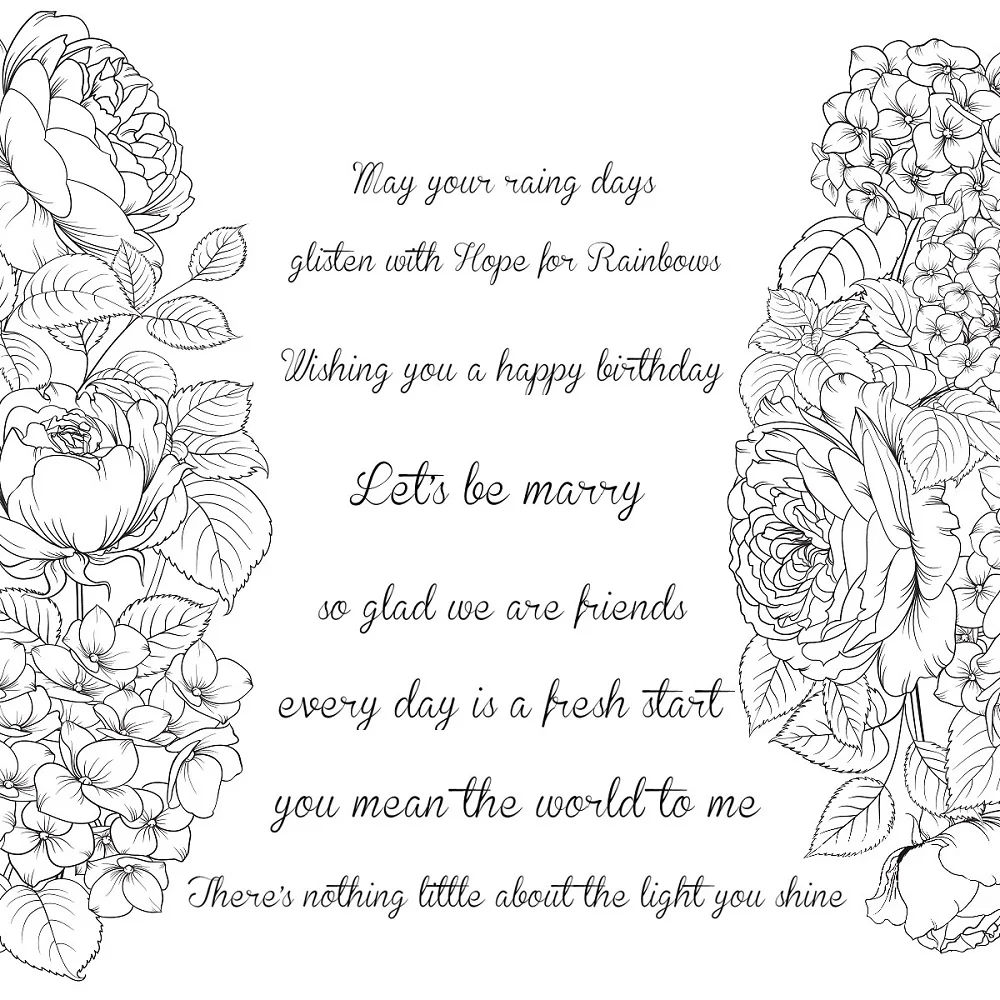 Цветущие цветы ZhuoAng прозрачные марки с наилучшими пожеланиями для рукоделия