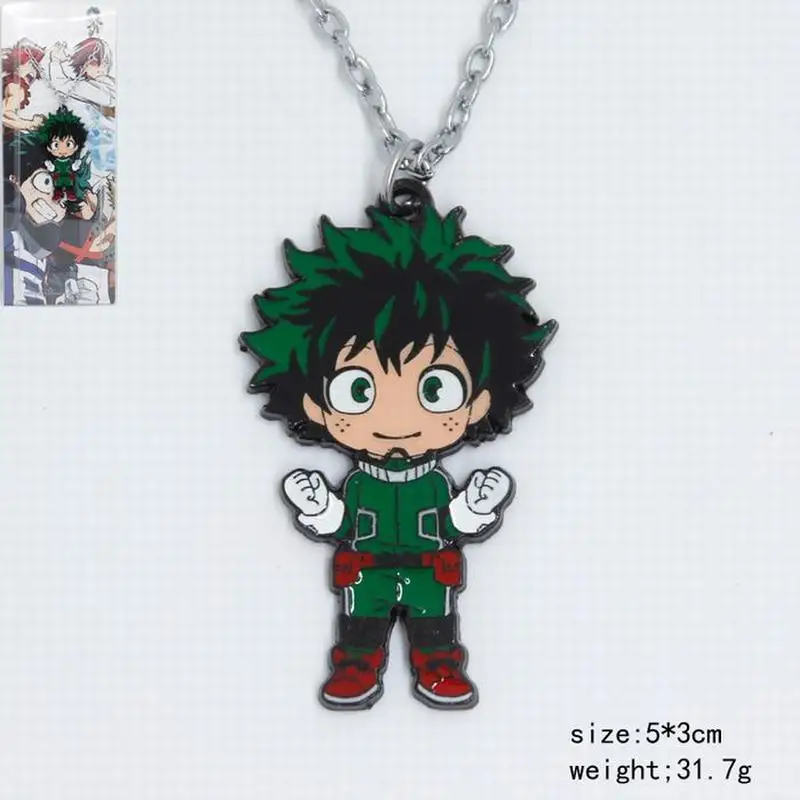10 PCS/LOT Anime My Hero Academia Model Keychain Boku no Akademia Midoriya Izuku keyring Necklace Pendant Toy key chain | Игрушки и