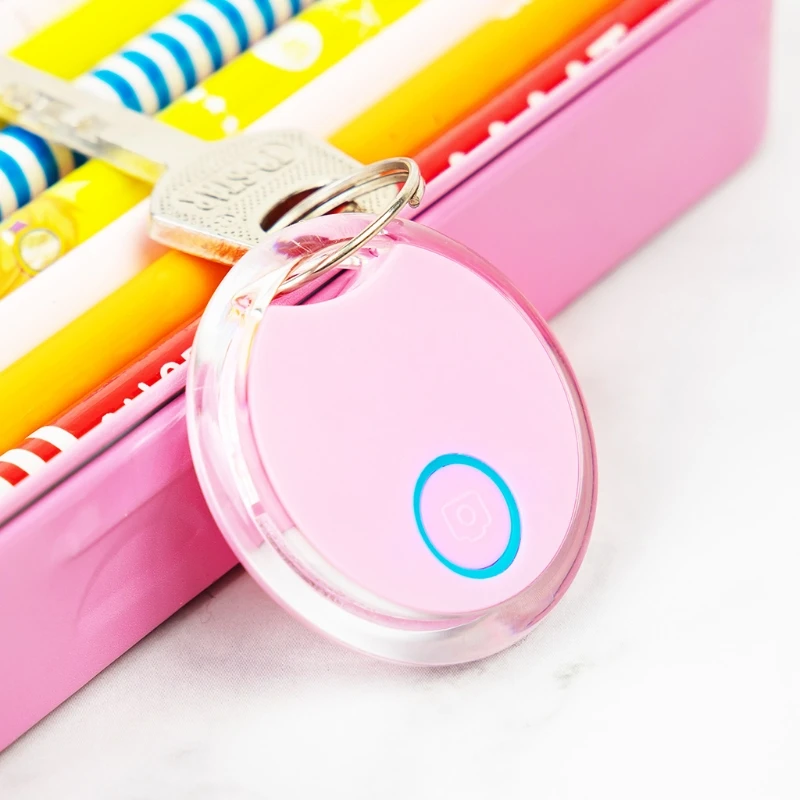 p82f portable round tracker bluetooth smart anti lost device alarm reminder for keys vehicles children eldes dogs free global shipping