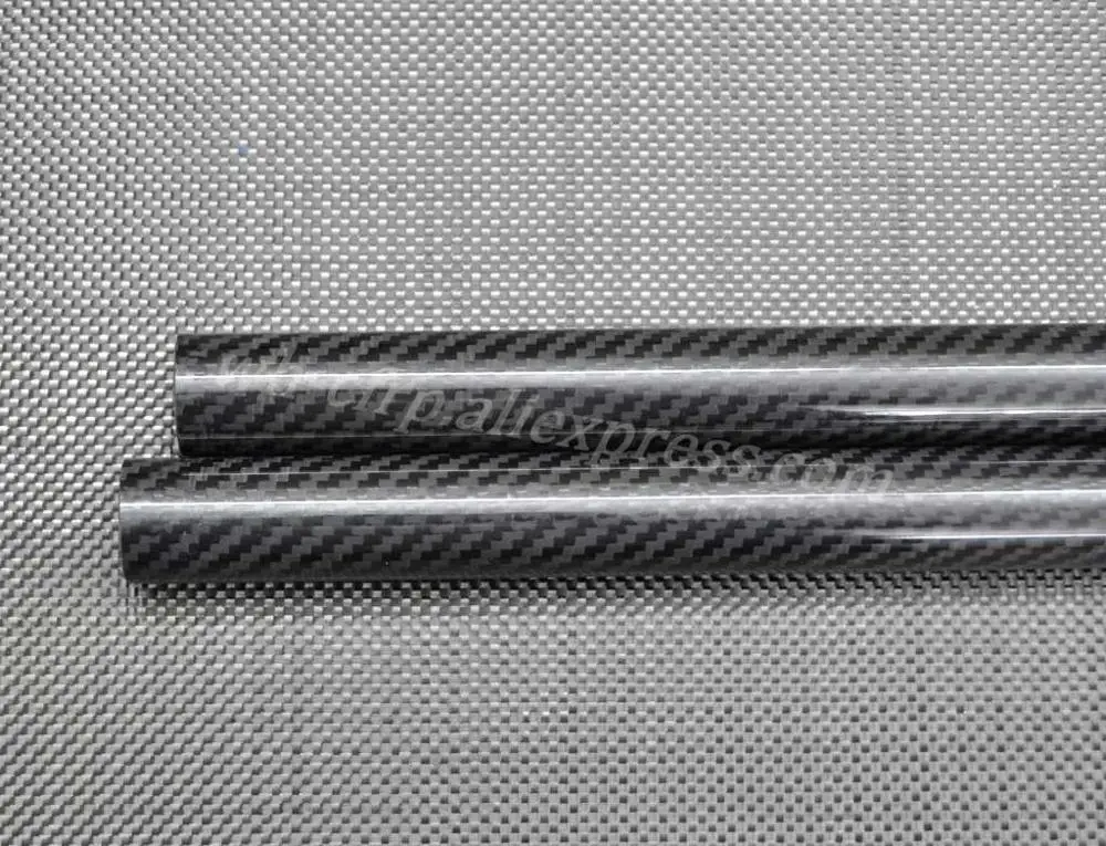 20 мм OD x 16 ID углеродная трубка 3k 1000 в длину (рулон обернут) с 100% полностью