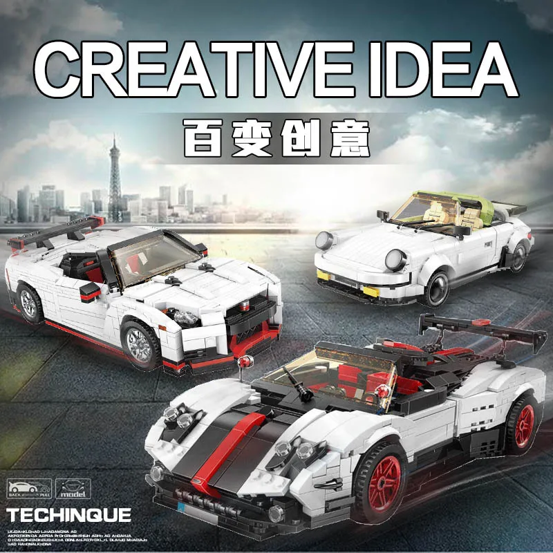 1024 шт. GTR Technic гоночный автомобиль совместимый LeSet Technic Voiture Ford Mustang Строительные кирпичи развивающие игрушки дни рождения