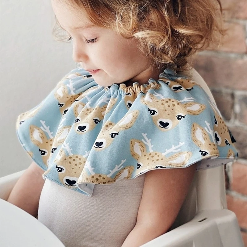

Baby Cotton Saliva Towel 360-degree Rotating Neck Baby Bibs Drool for Boys and Girls Absorbent Cotton Bib Cute Pattern