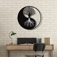 hot tree of life metal statue paint wall amounted decoration for office living room hanging ornament home decoration chic