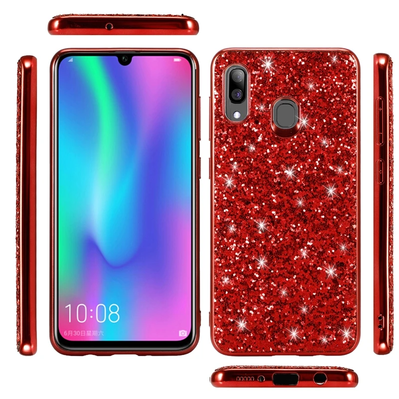 Блестящий жесткий чехол для samsung Galaxy A20 Мягкая силиконовая Обложка Бампер для samsung A20 A 20 A205F A205 SM-A205F Чехлы Bling