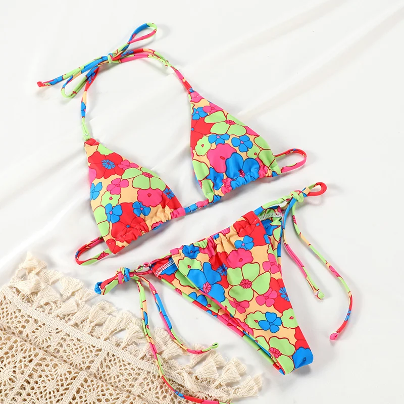 

Sexy Bikini Swimsuit solid thong Mini Bikini Swimsuit hollow women's swimsuit