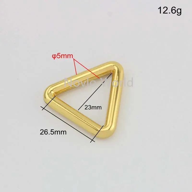 Wholesale 500pcs, 4 colors accept mix color, 26.5*23mm, metal buckle triangle shape buckle for handbag leather craft accessories