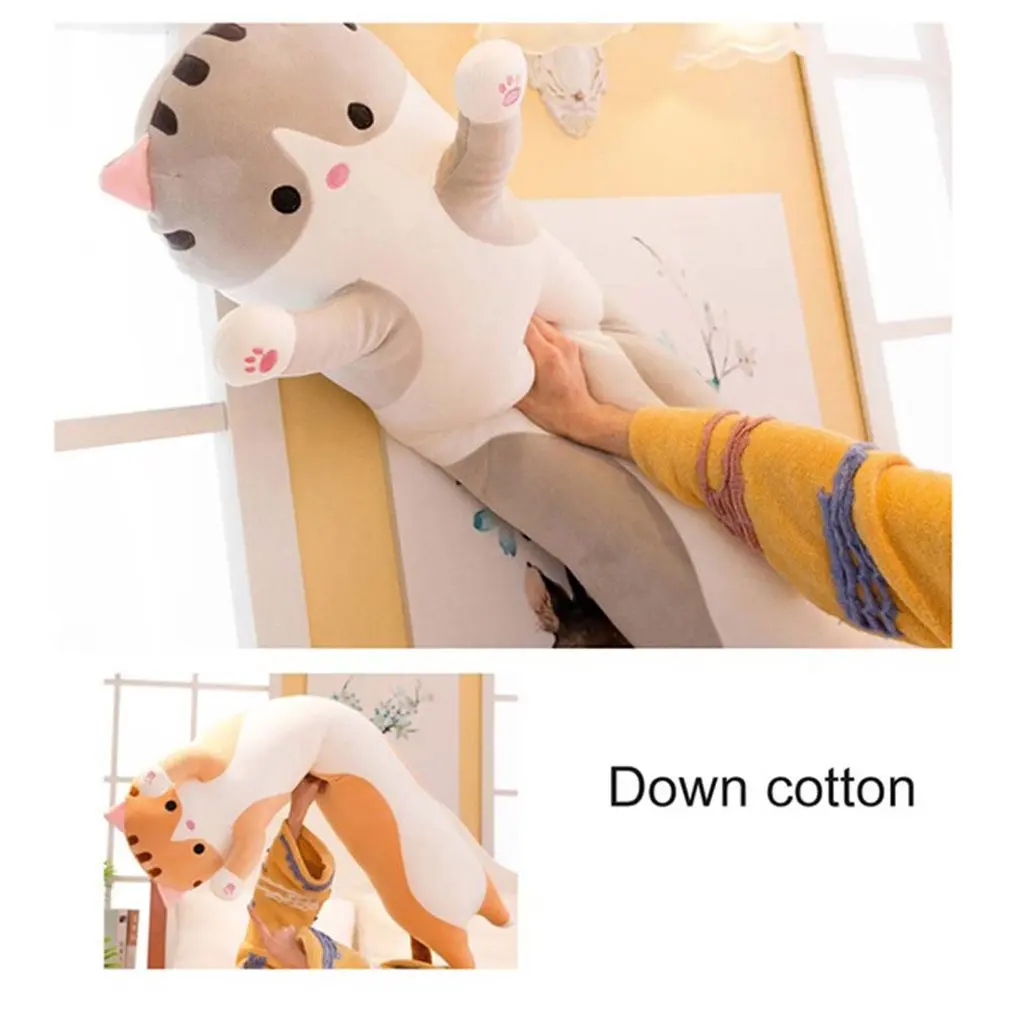 

Hot Newest Kitten Pillow Cute Plush Cat Doll Soft Stuffed Children Knee Pillows Sleep Long Plush Toys Gift For Kids Girlfriend