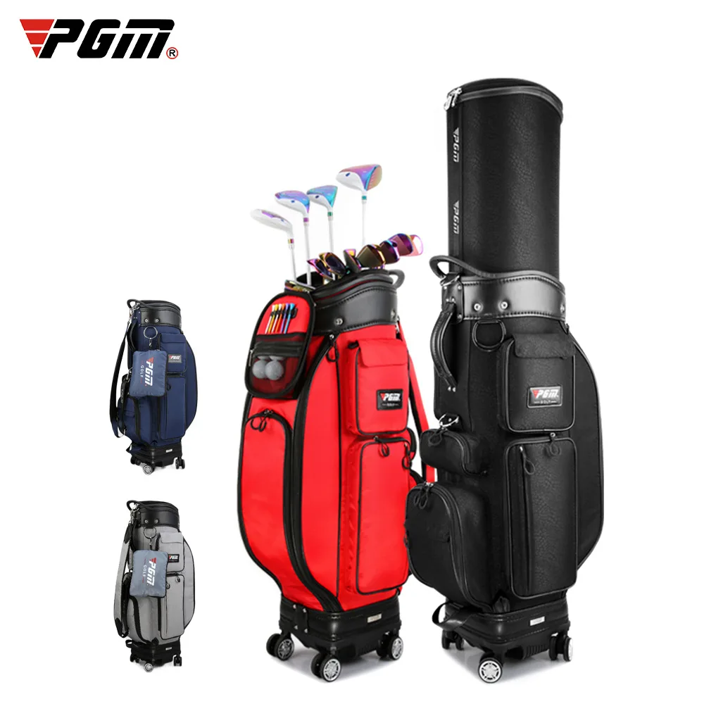 Free Club!Wheel Golf Standard Package Telescopic Men Flat Push Double Ball Cap Aviation Travel Women's Clubs Bag Send Rain Cover