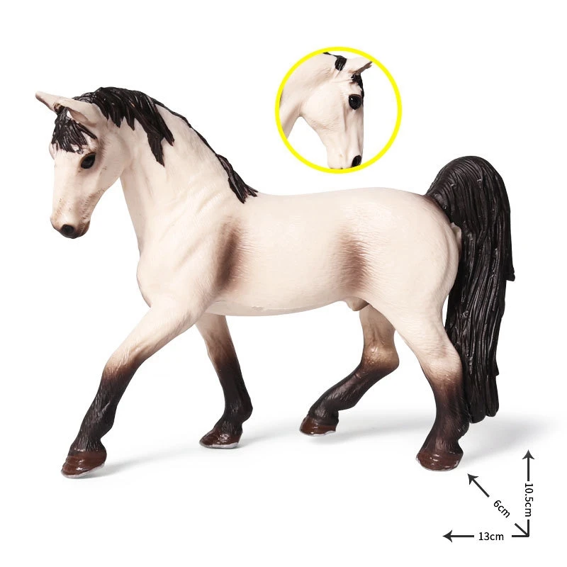

Simulation Horse Animal Model Children's Toy Collection Toy Tennessee White Horse Doll Model Toy