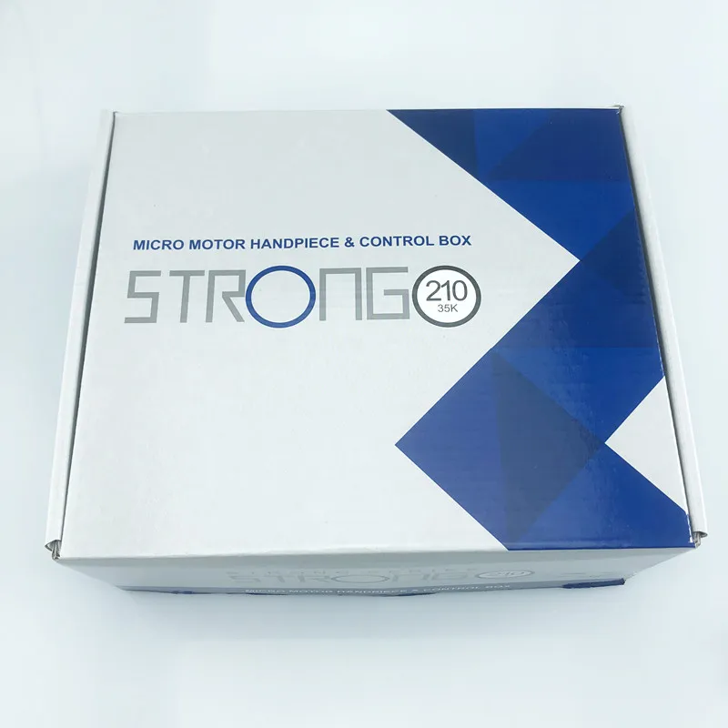 45000 об/мин серебряный наконечник STRONG 210 PRO 105 105L 65 Вт фрезы для ногтей машинка