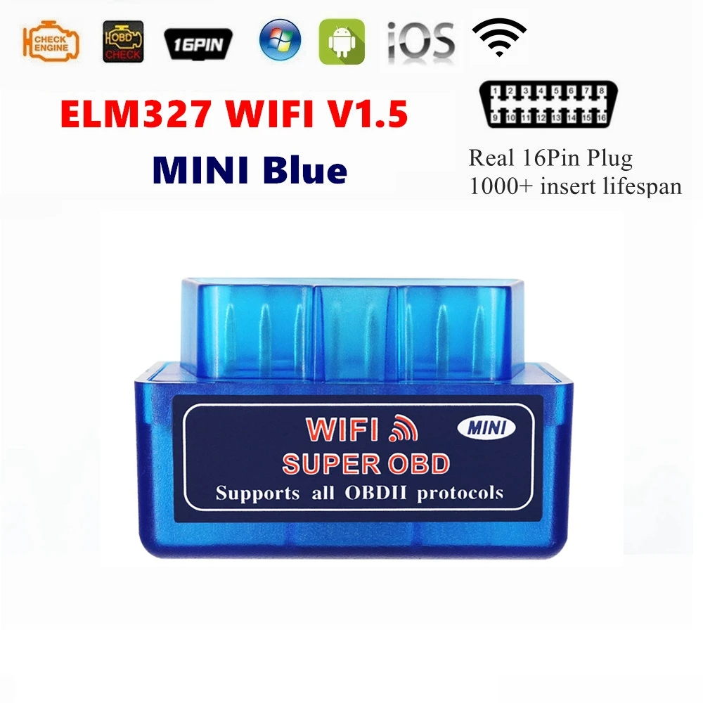Автомобильный сканер интерфейса OBD 2 ELM327 WIFI V1.5 Поддержка iOS Android Windows Super Mini ELM 327 WIFI V1.5 OBD2 денис николаевич колисниченко microsoft windows 8 для пользователей