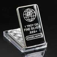 badge square silver plated commemorative coin crafts collection silver plated bar home decoration