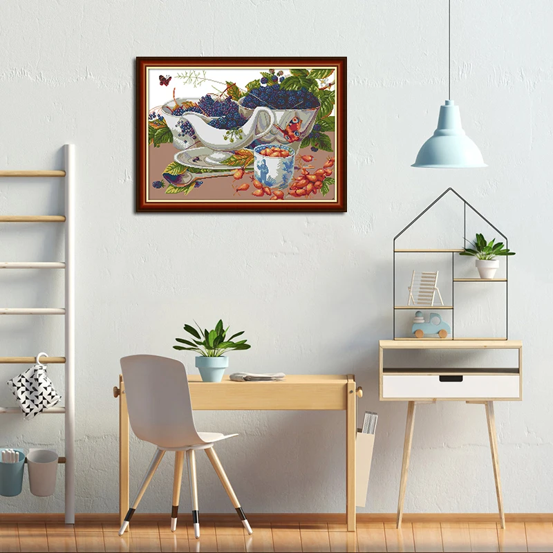 Joy Sunday Новое поступление набор сделай сам вышивка крестиком в виде диких фруктов