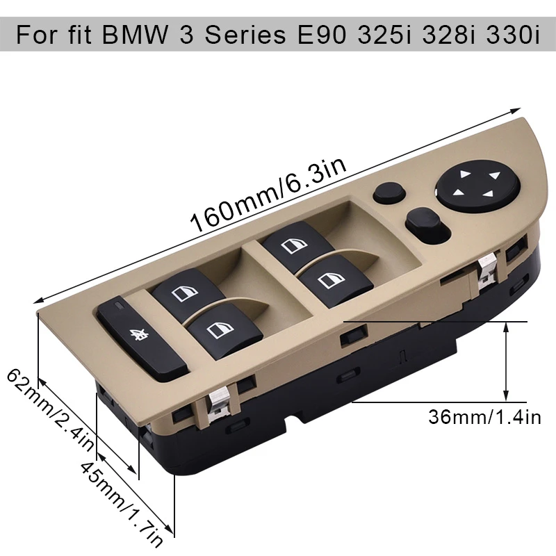 SPEEDWOW Master кнопка управления окном для BMW E90 325i 328i 330i 61319217334 61319217331 61319217332 61319217329 |