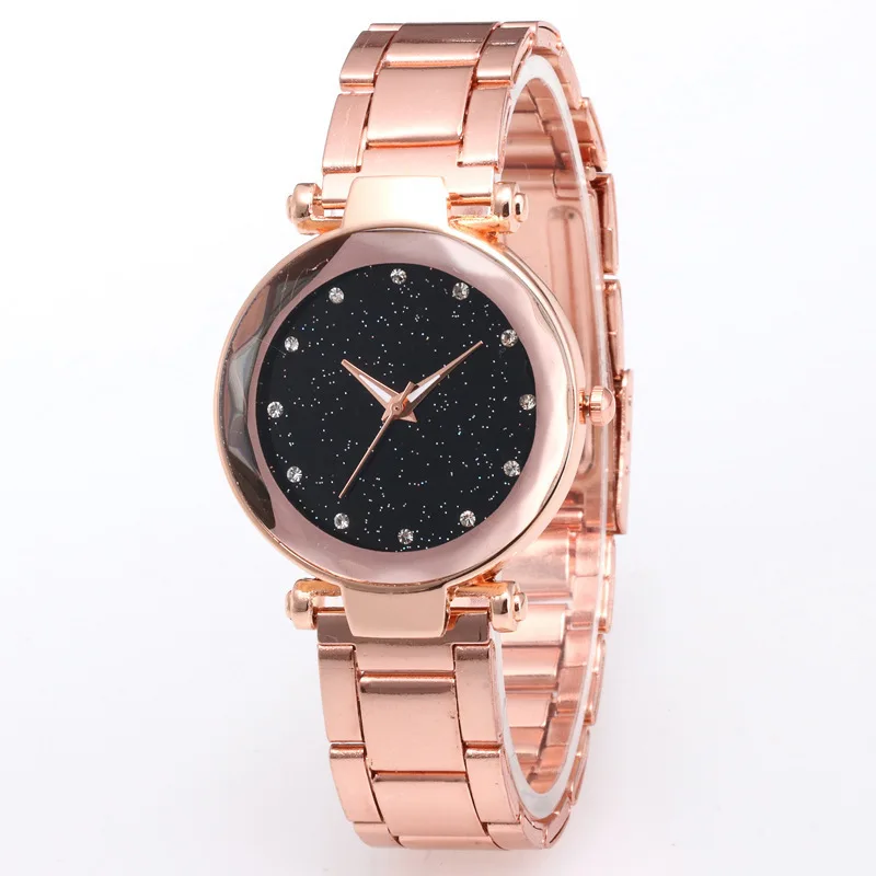 

2021 Hot Crystal Starry Sky Steel Belt Women's Watch with Diamond Women's Quartz Watch with Logo women watches