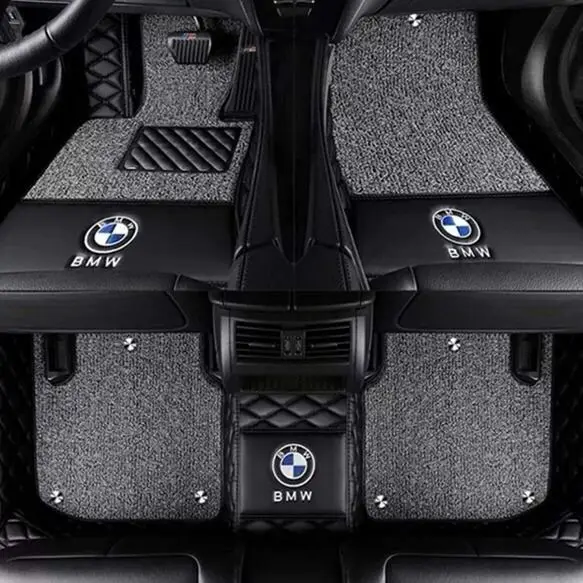 Car floor mats with Logo/Brand Logo for Toyota Camry Corolla RAV4 Mark X Crown Verso 5D Waterproof car-styling leather Anti-slip |