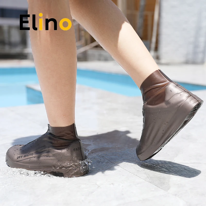 

New Waterproof Shoe Cover for Women Shoes Elasticity Latex Rain Covers Easy Carry Overshoes Tear Resistant Boot Protector Pads