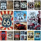 Маршрут США 66 металлический знак доска Металл Винтаж пивной бар декор для гаражный знак пластина плакат искусство внутренний Декор настенная живопись Стикеры