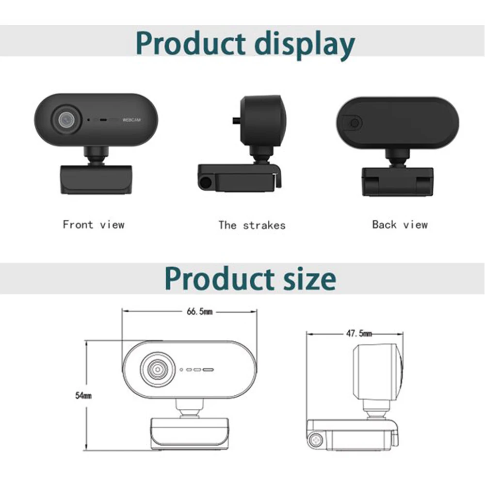 

Full HD 1080P 2K Auto Focus Webcam with Microphone Compatible with Zoom/Skype/Facetime PC Computer Mac Laptop Desktop Web Camera