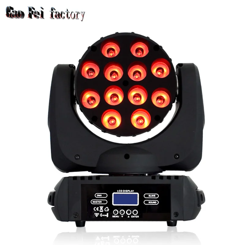 moving head 12X12W Светодиодный светильник сценических эффектов со сменой цвета rgbw свет движущаяся головка/светодиодный движущийся луч головы/светодиодный Рождественский свет проектор - Цвет: moving head 12X12W