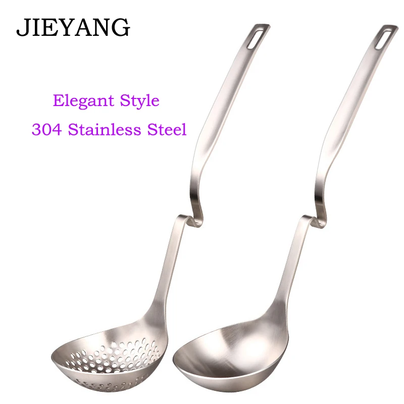 Прочная портативная большая ложка может висеть из нержавеющей стали