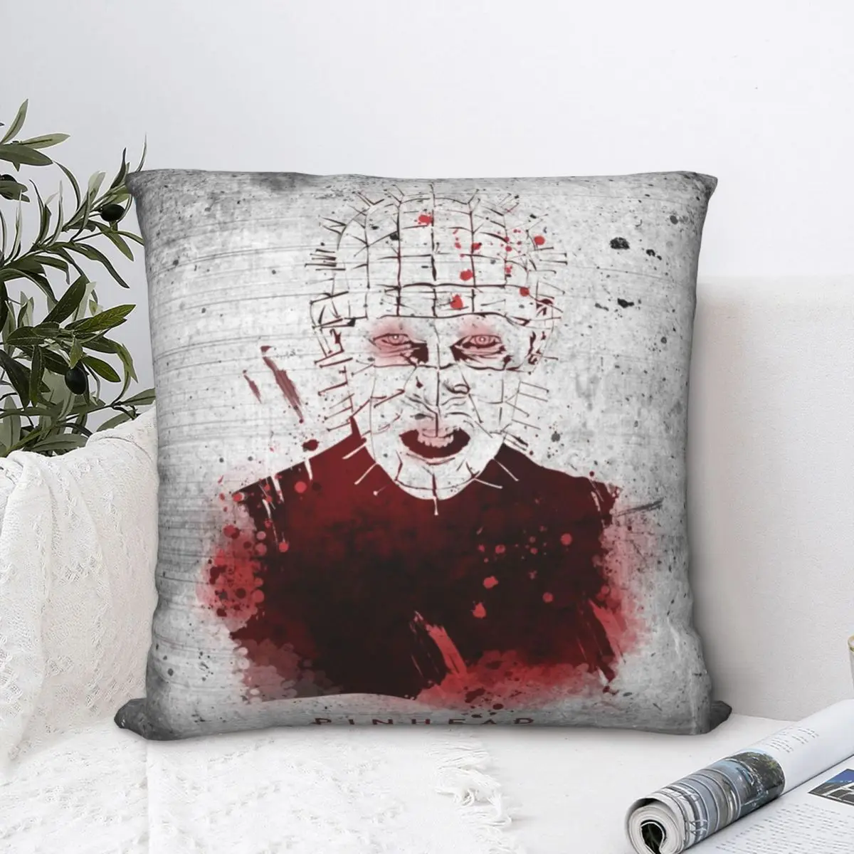 Наволочка для подушки Pinhead Hellraiser двухсторонняя наволочка с принтом декоративный