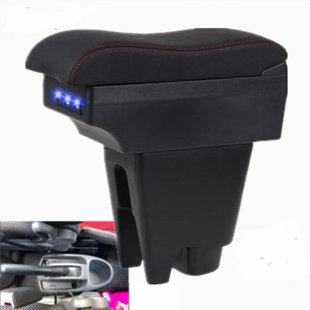 

For Car Peugeot 107 Citroen C1 Toyota Aygo BJ BYD F0 Armrest Box Central Content Interior Arm Elbow Rest Storage Case with USB