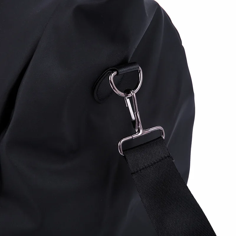 Новинка 2019 дешевая женская спортивная сумка черного цвета с блестками отсек для