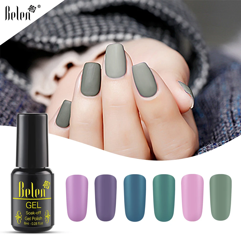 Белена 8 мл один шаг матовый лак для ногтей гель замочить от УФ светодиодный