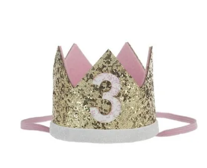 Кавайная шляпа для мальчика 1 шт. первого дня рождения голубая серебристая