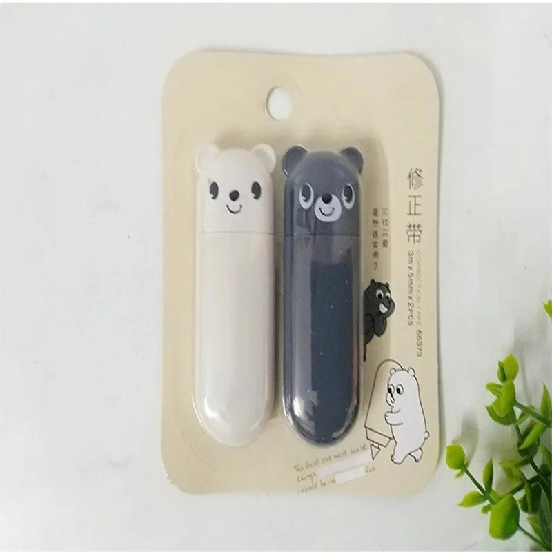 1 пара Корректирующая лента с милым медведем офисные аксессуары школьные