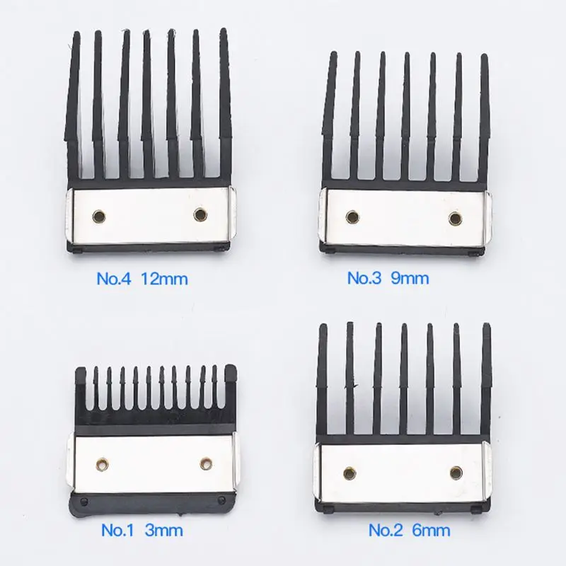 

4Pcs Universal Hair Clipper Limit Comb Guide Attachment Size Barber Replacement 3/6/9/12mm Shaving Combs Dropshipping