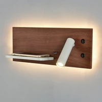 Tokili LED Wall Light Sconces USB and Wireless Charger Independent Ambient with Accent Lamp 100-240V Bedroom Book Read Lighting