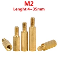 m2 brass male female standoff pillar round knurled threaded mounts spacer pbc motherboard pillar circuit board bolt screw 3 35mm
