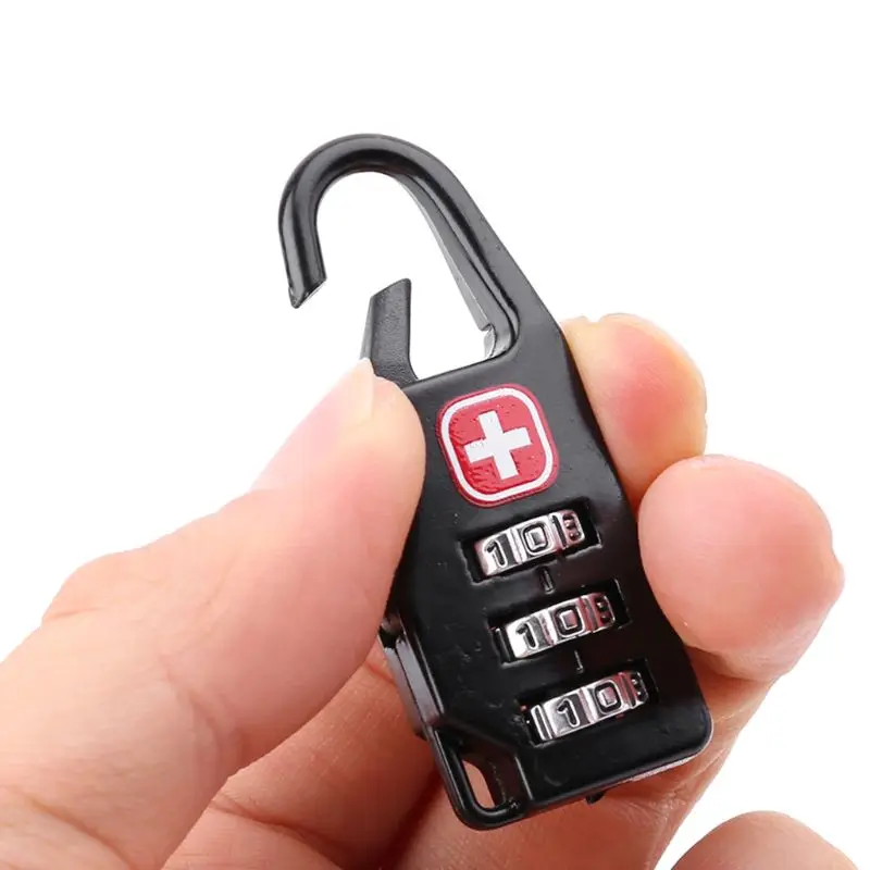 

Swiss Cross Symbol Combination Safe Code Mini Padlock Luggage Travel Number Lock