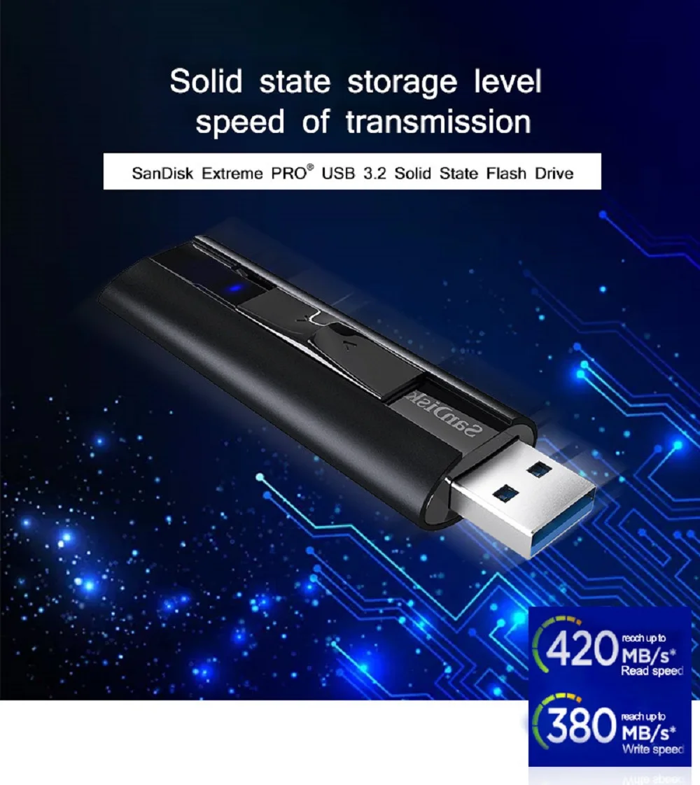 Sandisk 3 2 USB флэш-накопитель 512 ГБ 256 128 высокого Скорость max 420 м Pendrive флеш-диск на