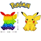 Новые игрушки-антистресс Pokemon Pikachu с пузырьками, игрушка для снятия стресса, брелок, детские смешные игрушки для снятия стресса