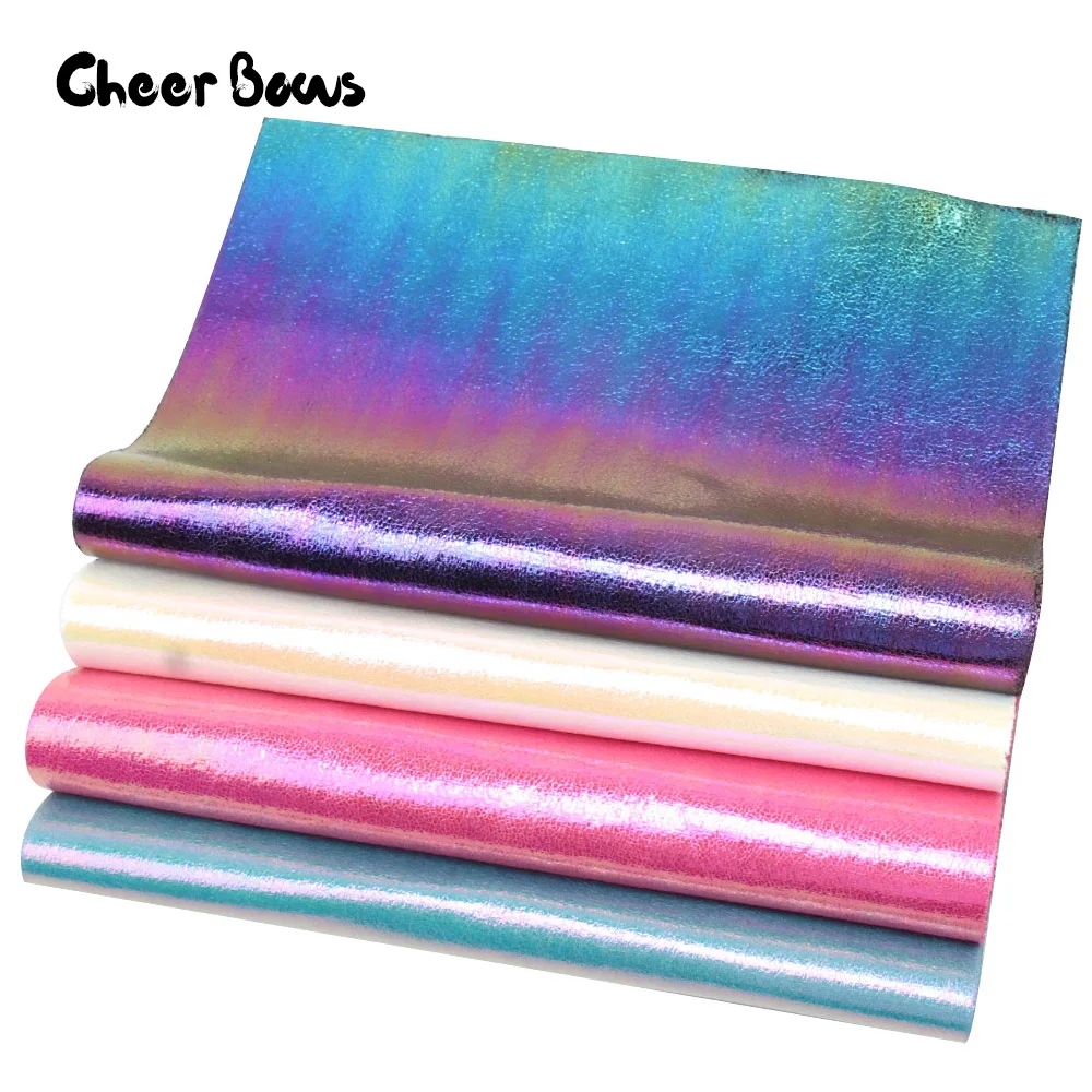 4 шт./компл. A4 лазерные кожаные листы Rainbow Burst металлическая искусственная кожа с