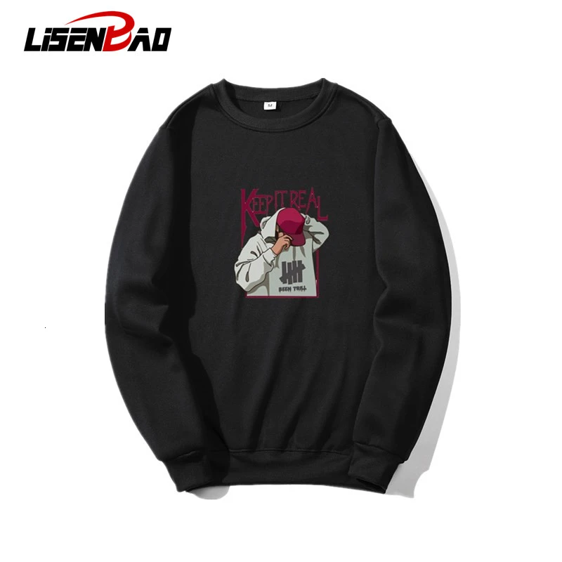 Мужская толстовка с капюшоном теплая флисовая большого размера в стиле хип хоп