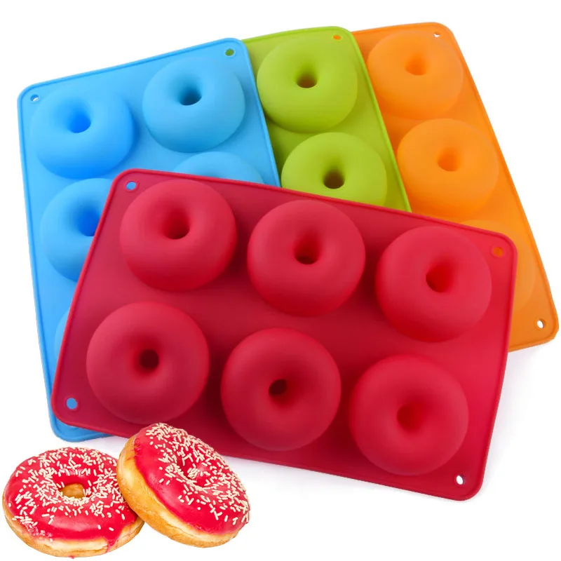 

1PC Silicone Donut Baking Tray Mold Making Tool Baking Non-Stick And Heat-Resistant Reusable
