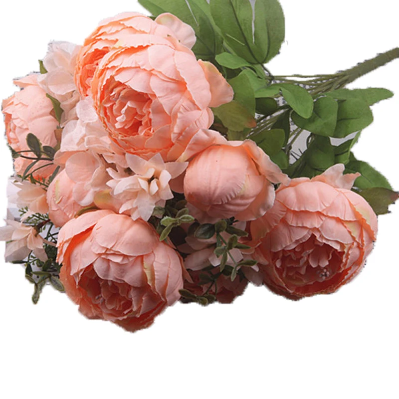

CROSS-SHORE FLOWER: A Large Bouquet Of Jan-Ou Peonies, Holding Fake Wedding